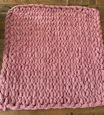 Chunky Cozy Plush Handmade Handknit Chenille Blankets Throws - image4